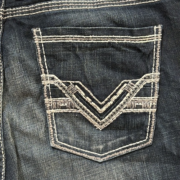 BKE Men’s Derek Dark Wash Stretch Denim Bootcut Western Jeans Size 38S - Picture 8 of 11